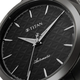 Titan Automatic Slate Grey Dial Grey Stainless Steel Strap Watch For Men 10077qm01