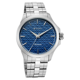 Titan Automatic Blue Dial Silver Stainless Steel Strap Watch For Men 10077sm01