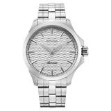 Titan Automatic White Dial Silver Stainless Steel Strap Watch For Men 10077sm02