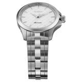Titan Automatic White Dial Silver Stainless Steel Strap Watch For Men 10077sm02