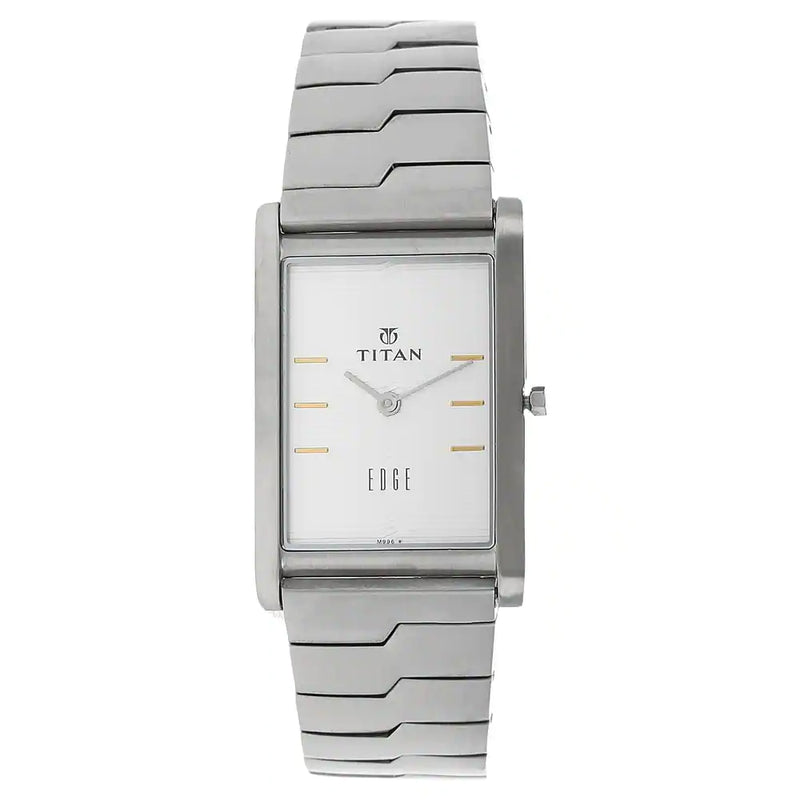 TITAN Edge Black Dial Silver Stainless Steel Strap Watch 1043SL14(L498) / NS1043SM14 - KRISHNA WATCH COMPANY