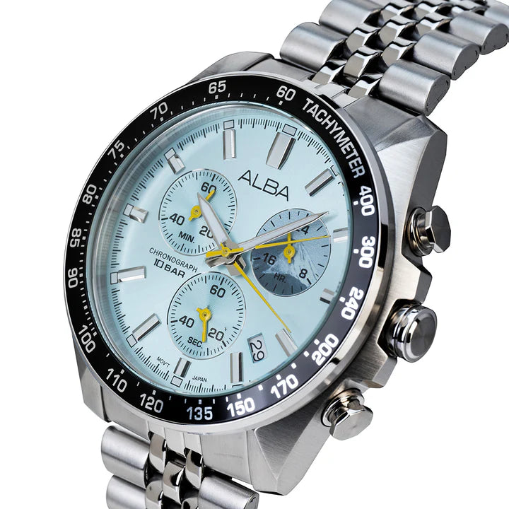 ALBA Aqua Mint Chronograph Watch Men AX7031X1 - KRISHNA WATCH COMPANY