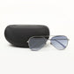 French Connection Blue Lens Aviator Sunglass Full Rim Silver Frame With Gradient (FC 7445 C3)