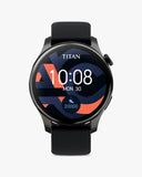 Titan Talk- Touch Screen Watch with Black Strap, BT Calling, AI- Voice Assistant, and Amoled Display 90156AP01