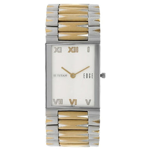Titan Edge White Dial Analog Stainless Steel Strap Watch for Men 1296BM01 - KRISHNA WATCH COMPANY