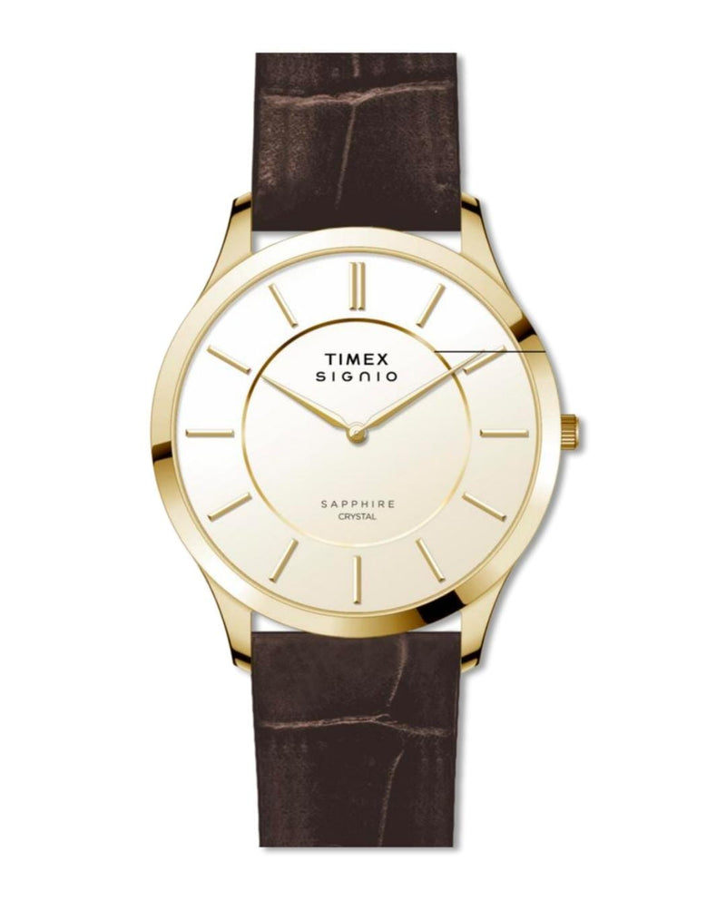 Timex Men Leather Strap Analogue Watch - TWEG37100