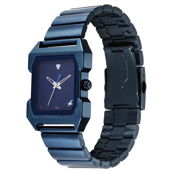 Fastrack Pulse Quartz Analog Blue Dial With Blue Stainless steel Strap Watch for Guys 1474qm01 - KRISHNA WATCH COMPANY