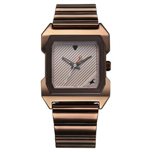 Fastrack Pulse Quartz Analog Beige Dial With Brown Colour Watch for Guys - 1474QM02 - KRISHNA WATCH COMPANY