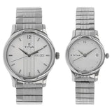 Titan Quartz Analog with Day Watch for Couple 15802490sm03 - KRISHNA WATCH COMPANY