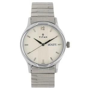TITAN Silver Dial Silver Stainless Steel Strap Watch - 1580SM03 - KRISHNA WATCH COMPANY