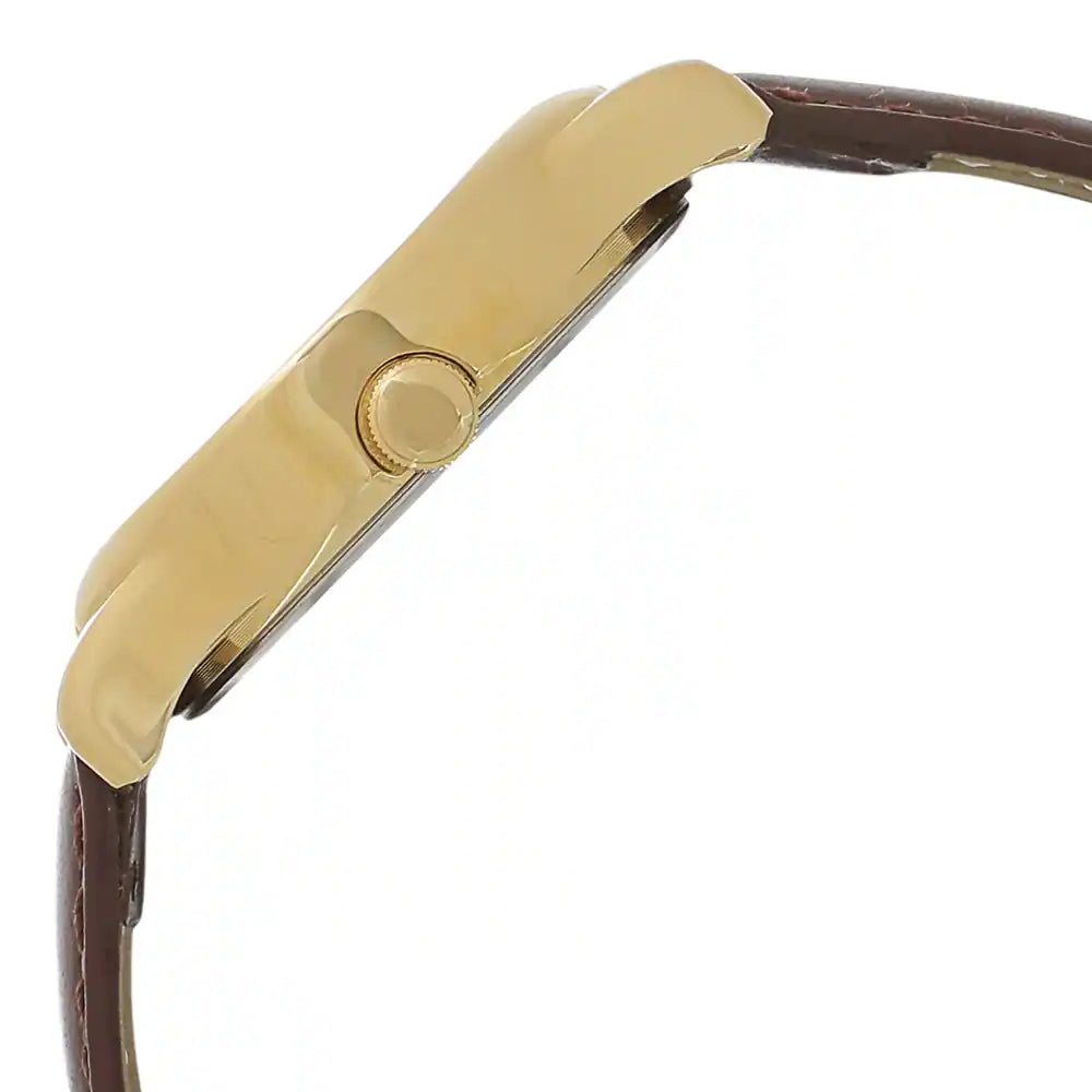 Titan Champagne Dial Brown Leather Strap Watch 1580YL05