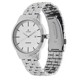 Titan Quartz Analog with Date White Dial Stainless Steel Strap Watch for Men 1584SM03