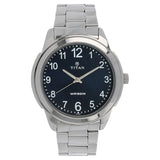 Titan Analog Blue Dial Stainless Steel Strap watch for Men - 1585SM05