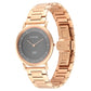 Titan Edge Anthracite Dial Rose Gold Strap Watch 1595WM01