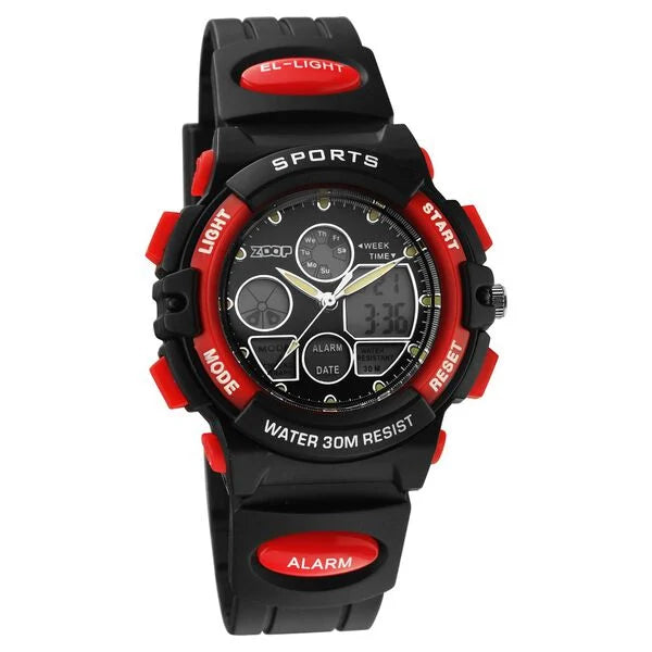 Zoop By Titan AnaDigi Quartz Analog Digital Black Dial Plastic Strap Watch for Kids 16033pp04w