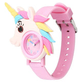 Zoop Analog Unicorn Watch with Pink Dial & Pink Strap for Girls Kids 16039pp01