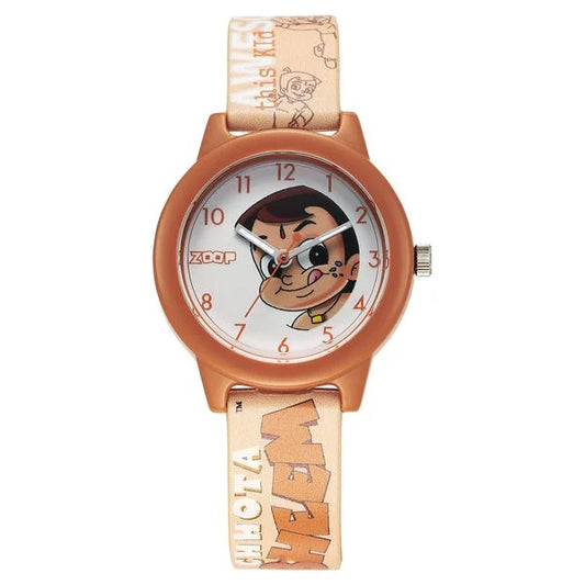 Zoop By Titan Chhota Bheem Quartz Analog White Dial Multicoloured Plastic Strap Watch For Kids 16042pp03fw