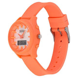 Zoop Ana-Digi Watch with Silver Dial & Orange Strap for Girls Kids, from House of Titan 16046pp01