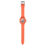 Zoop Ana-Digi Watch with Silver Dial & Orange Strap for Girls Kids, from House of Titan 16046pp01