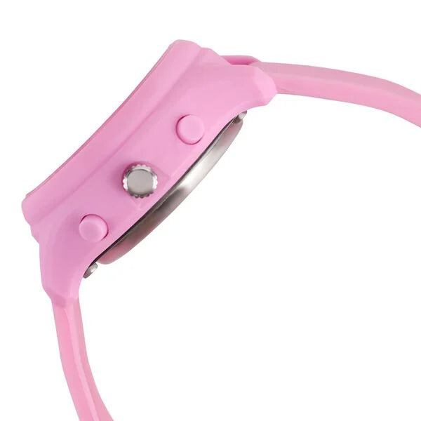 Zoop Ana-Digi Watch with Silver Dial & Pink Strap for Girls Kids, from House of Titan 16046pp02