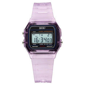 Zoop By Titan Clear Series Digital Dial Purple Plastic Strap Watch For Kids 16049pp05 - KRISHNA WATCH COMPANY