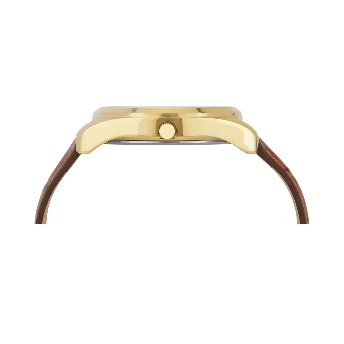 Timex Men Champagne Round Analog Brass Dial Watch- TWTG10400