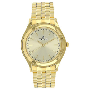 Titan Quartz Analog Champagne Dial Watch for Men - 1648YM02 - KRISHNA WATCH COMPANY