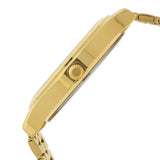 Titan Black Dial Yellow Stainless Steel Strap Watch - 1648YM03