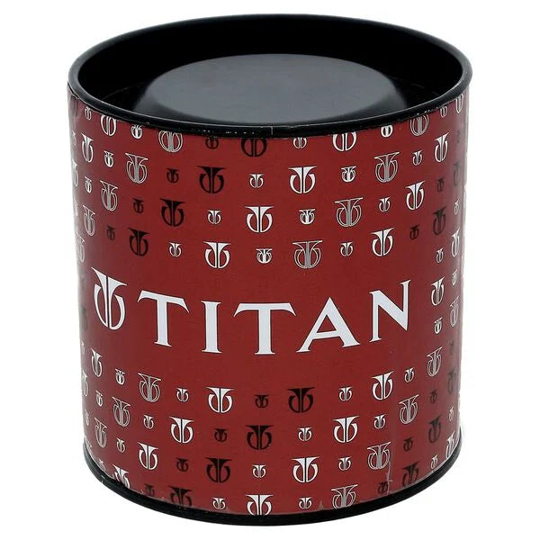 Titan Metal White Dial Analog with Day and Date Stainless Steel Strap Watch for Men 1650bm01
