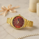 Titan Karishma Wedding Edit Quartz Analog with Day and Date Brown Dial Stainless Steel Strap Watch For Men 1650ym12