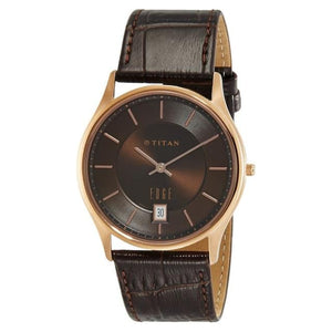 Titan Edge Black Dial Leather Strap Watch 1683WL01 - KRISHNA WATCH COMPANY
