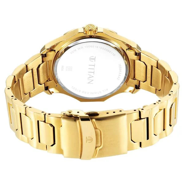 Titan Regalia Premium Green Dial Stainless Steel Strap Watch for Men 1688KM05