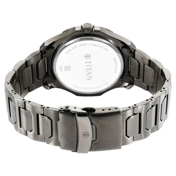 Titan Regalia Premium Blue Dial Stainless Steel Strap Watch for Men 1688KM07