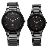 Titan Edge Pair Black Dial Analog Ceramic Strap watch for Couple - 16962653NC01P
