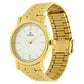 Titan Silver Dial Golden Stainless Steel Strap Watch 1712YM01