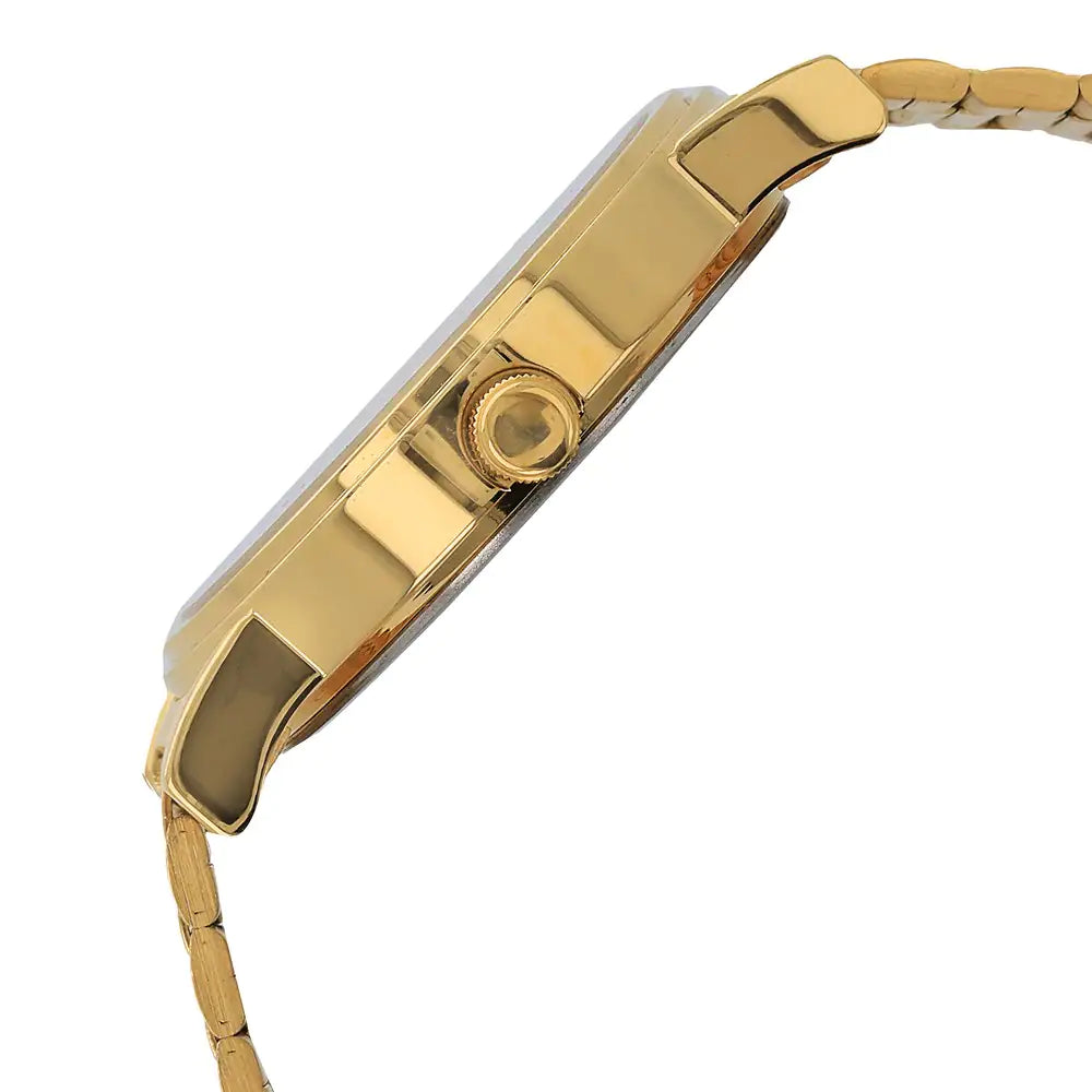 Titan Silver Dial Golden Stainless Steel Strap Watch -1712YM02