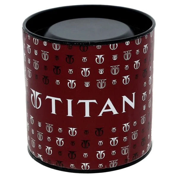 Titan Quartz Analog with Date Champagne Dial Golden Stainless Steel Strap Watch For Men 1712ym03