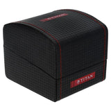 Titan Quartz Analog White Dial Leather Strap Watch for Men  1729sl03