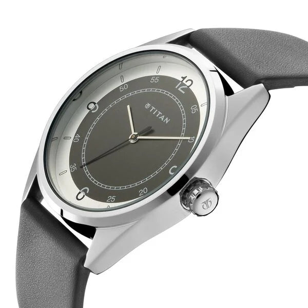 Titan Quartz Analog Multicoloured Dial Leather Strap Watch for Men / 1729sl04 - KRISHNA WATCH COMPANY