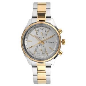 Titan Men's Metropolitan Luxe: Multifunction Silver Dial Watch - 1733BM01 - KRISHNA WATCH COMPANY