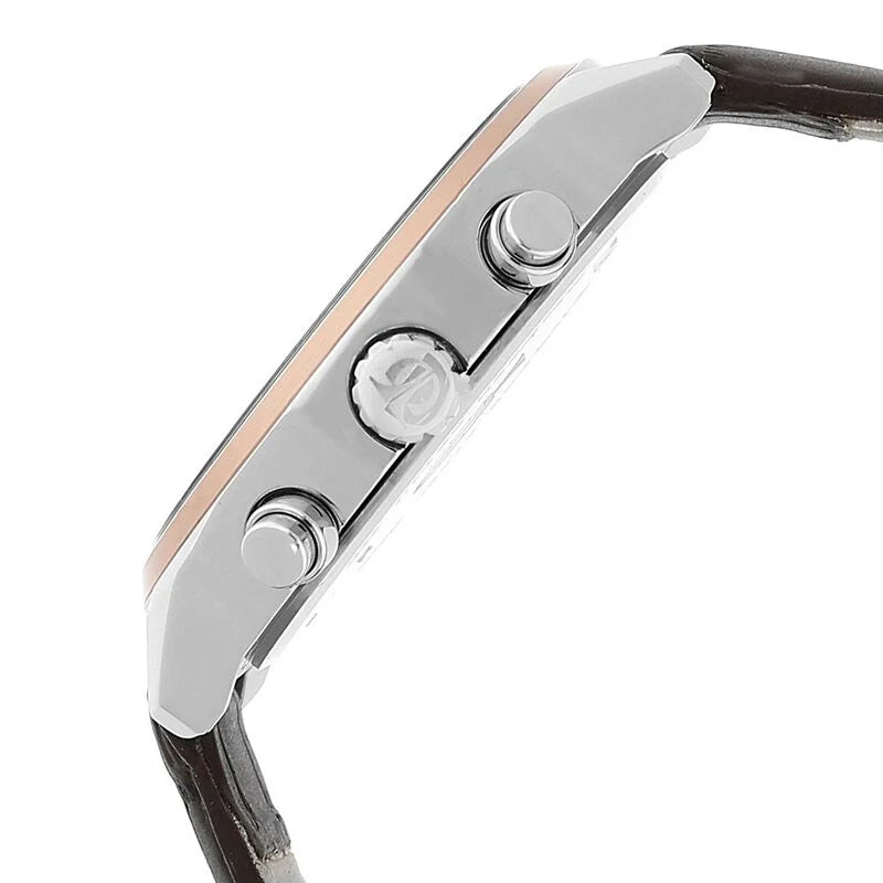 Titan Quartz Multifunction Silver Dial Leather Strap Watch for Men 1733KL02