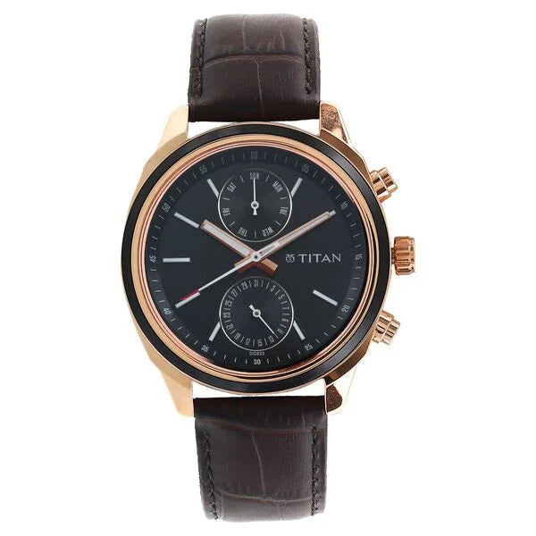 Titan Quartz Strap Watch for Men - 1733kl03