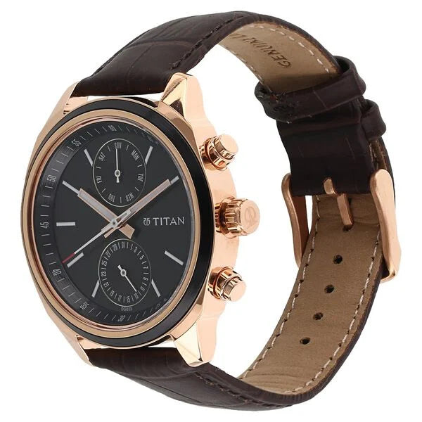 Titan Quartz Strap Watch for Men - 1733kl03