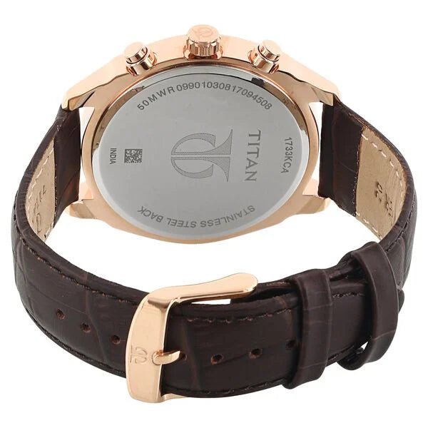 Titan Quartz Strap Watch for Men - 1733kl03