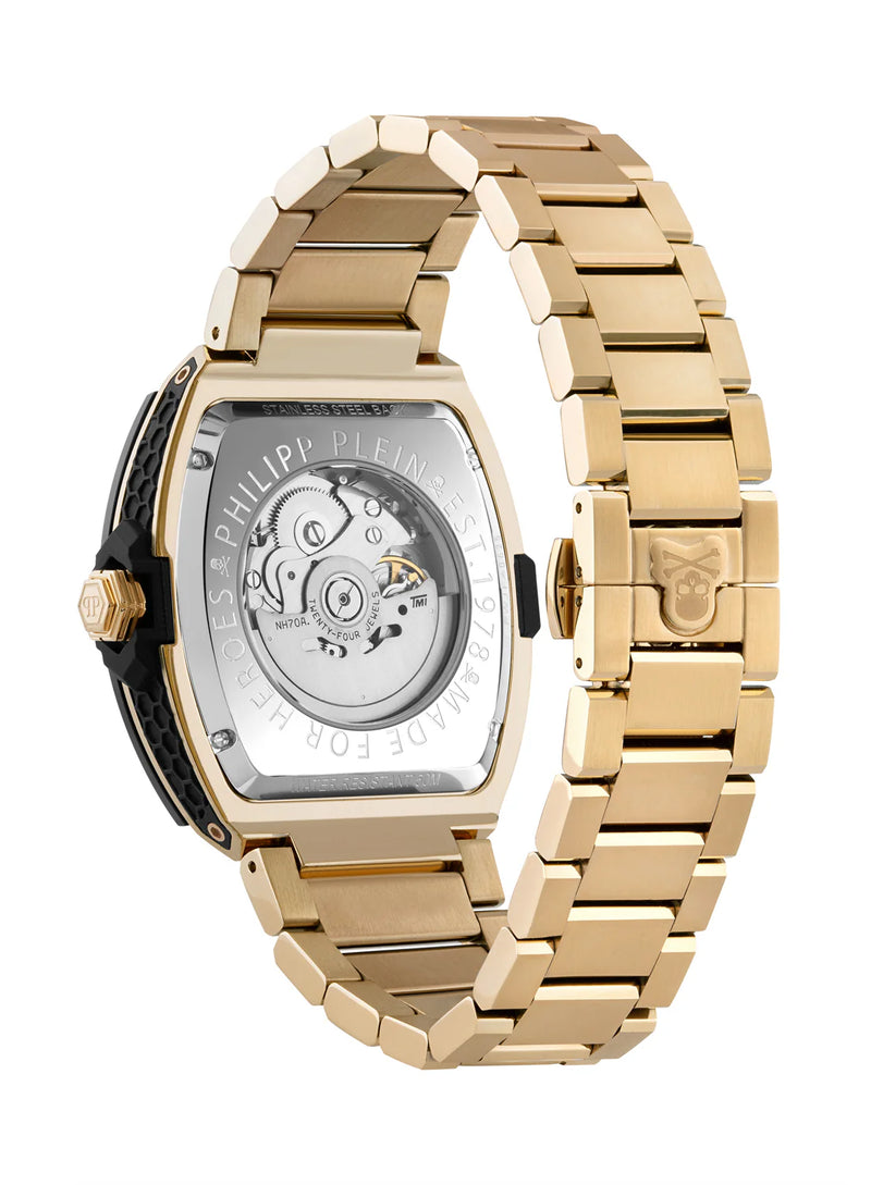 Philipp Plein Black Hexagonal Dial Automatic Men Watch - PWJFA0625