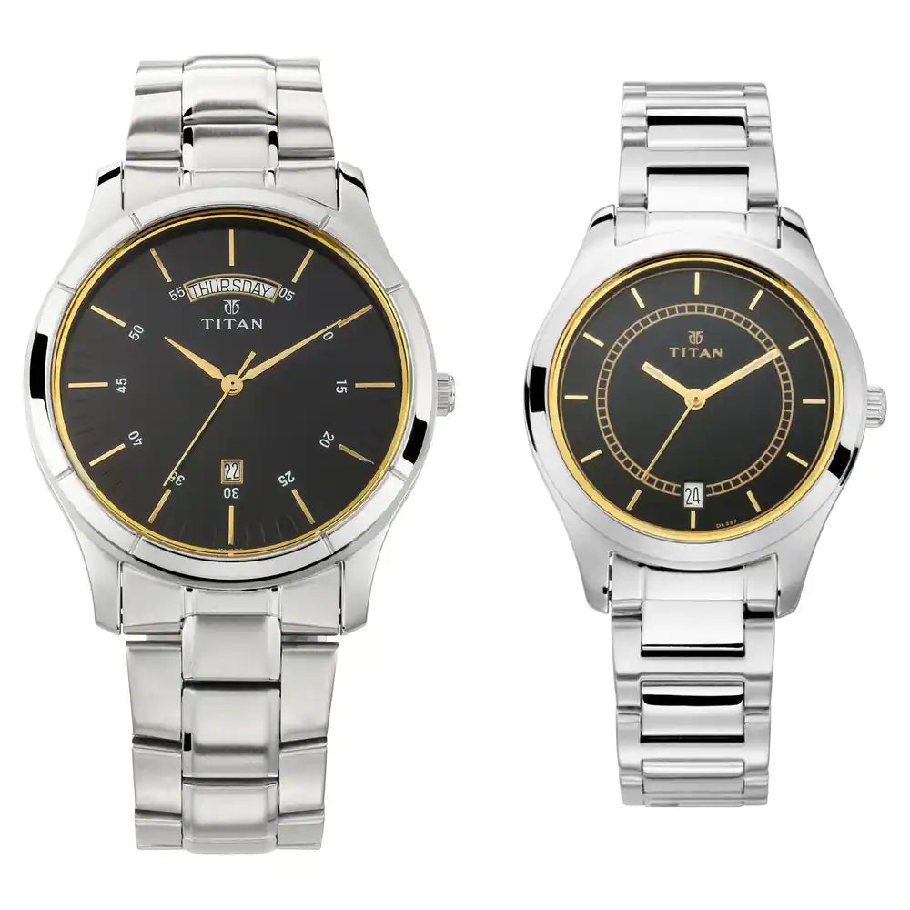 Titan Bandhan Stainless Steel Watches - 17672596SM01 - KRISHNA WATCH COMPANY