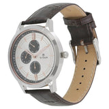 Titan Quartz Multifunction White Dial Leather Strap Watch for Men NQ1769SL04 / 1769SL04 - KRISHNA WATCH COMPANY