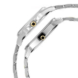 Titan Bandhan Quartz Analog with Day and Date Silver Dial Stainless Steel Strap Watch for Couple 17742565bm01