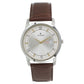 TITAN Silver Dial Brown Leather Strap Watch 1774SL01