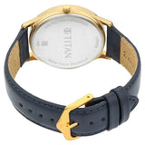 Titan Lagan Blue Dial Analog with Day and Date Leather Strap Watch for Men 1775YL02 - KRISHNA WATCH COMPANY